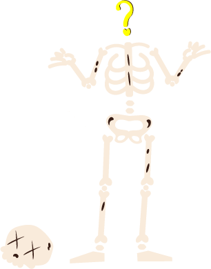 Imagén de inicio del ahorcado, un esqueleto ahorcado