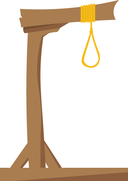 Imagen de la horca, que irá cambiando, según los intentos bajen,
               completando por partes a un esqueleto